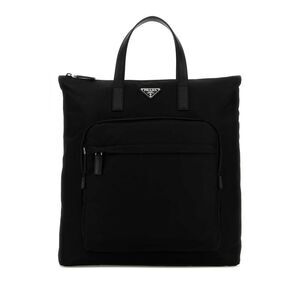 Prada Men Black Re-Nylon Shopping Bag